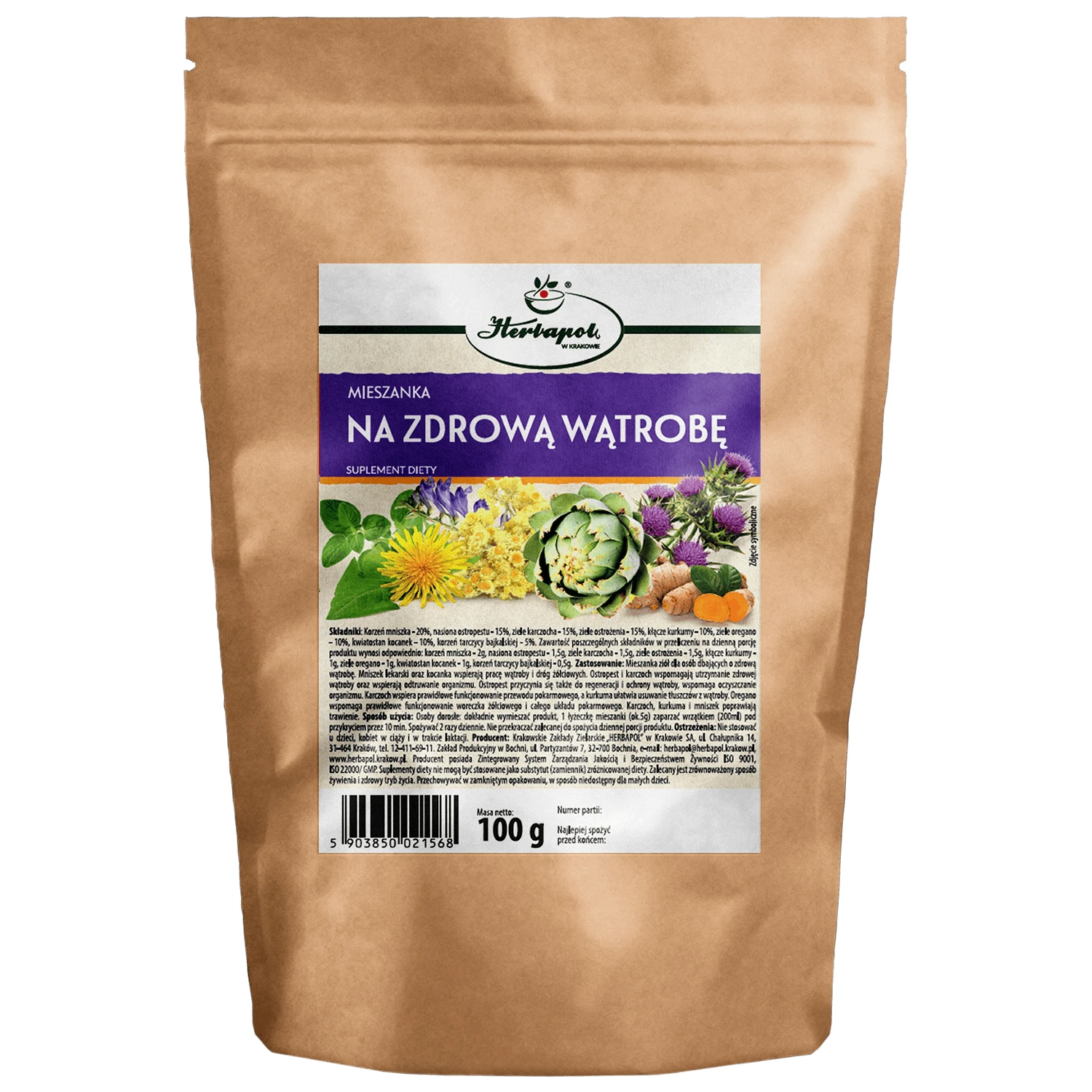 Herbapol Mieszanka Na Zdrową Wątrobę, 100 g