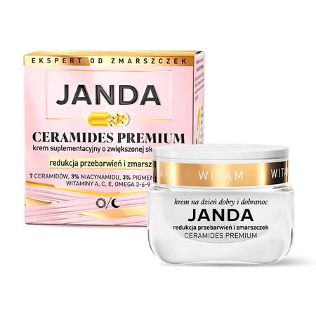 Janda Ceramides Premium, cremă suplimentară cu eficiență sporită, reducerea hiperpigmentării și a ridurilor, 50 ml