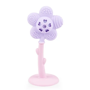 Dumel GiliGums, jouet de dentition, Joyful Flower, violet, à partir de 3 mois, 1 pièce