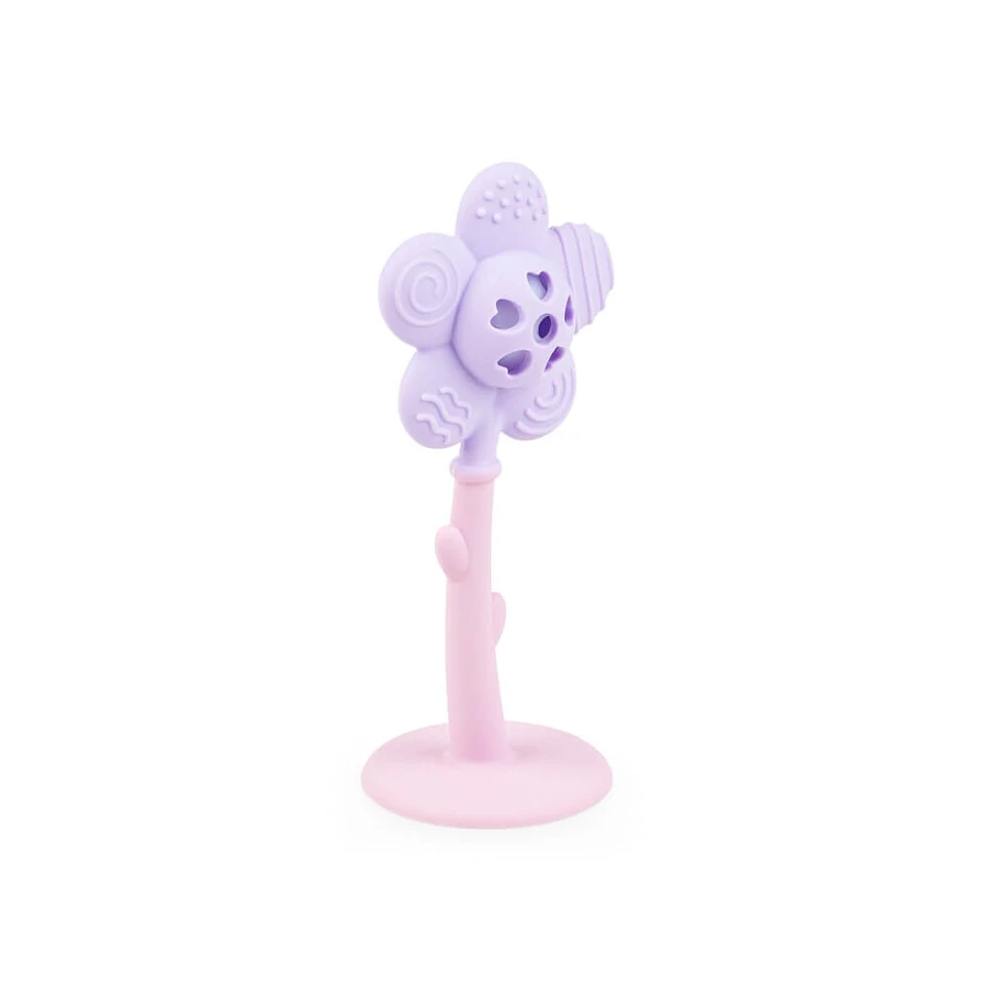 Dumel GiliGums, jouet de dentition, Joyful Flower, violet, à partir de 3 mois, 1 pièce