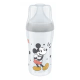 NUK Perfect Match, biberón anticólico con tetina de silicona, talla M, Mickey Mouse a partir de 3 meses, 260 ml