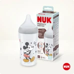 NUK Perfect Match, biberon anti-colic cu tetină din silicon, mărimea M, Mickey Mouse de la 3 luni, 260 ml