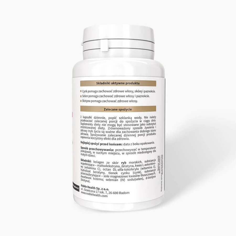 Noble Health Fisch Kollagen + Keratin, 60 Kapseln