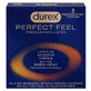 Durex Perfect Feel Premium Non-Latex, Nicht-Latex-Kondome, einzigartiges warmes Gefühl, 3 Stück