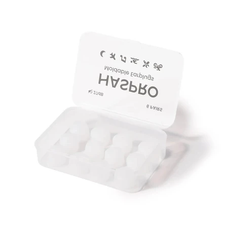 Haspro, gegoten oordopjes, wit, 12 stuks