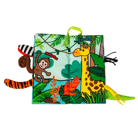 Dumel Jolly Baby, sensory book, Jungle Animals Tails, from birth, 1 piece.