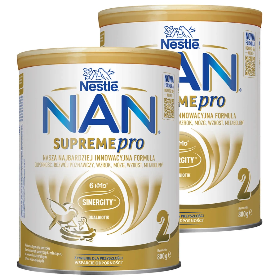 Nestle NAN Supremepro 2 HMO set, follow-on milk for infants over 6 months, 2 x 800 g