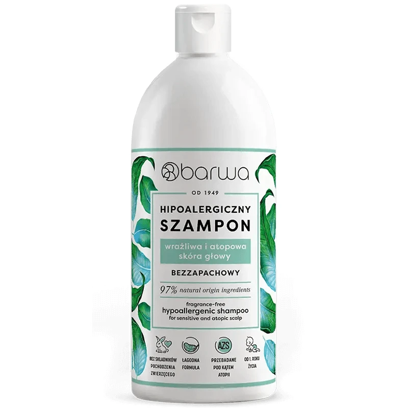 Barwa, hypoallergenes Haarshampoo, parfümfrei, 400 ml