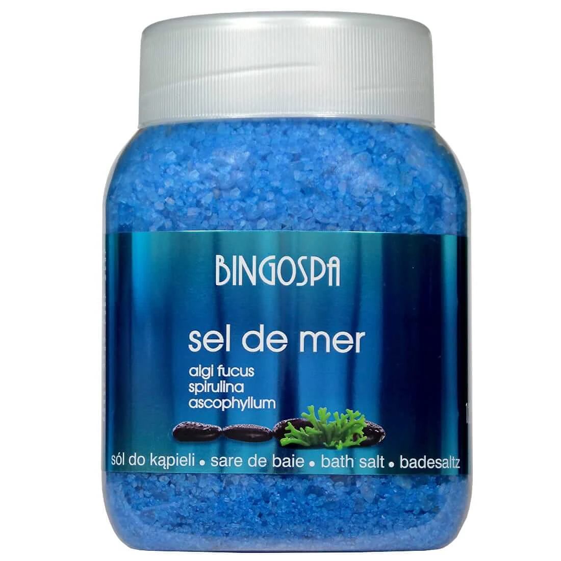 Bingospa Sel de mer, Badesalz, Fucus-Algen und Spirulina, 1,35 kg