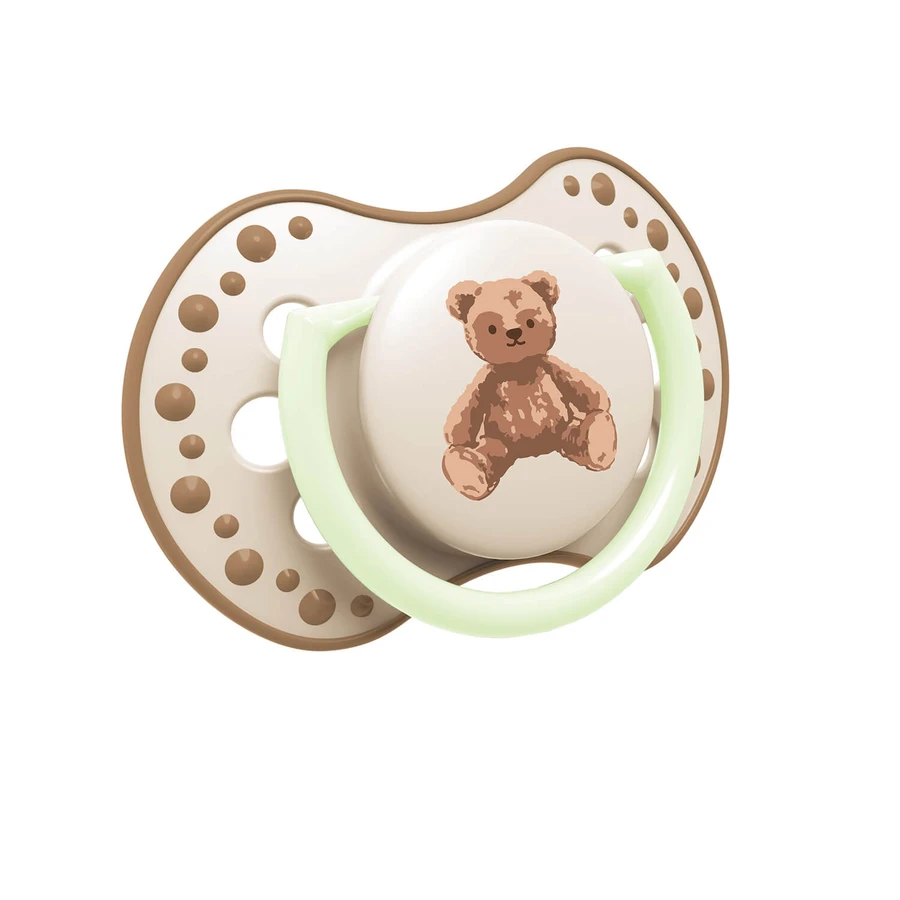 Lovi, sucette, 0-6 mois, silicone, dynamique, Teddy Love, 2 pièces