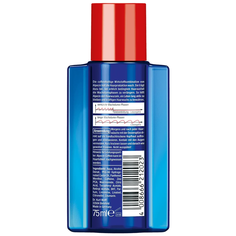 Alpecin Coffein Liquido contro la caduta dei capelli, 75 ml