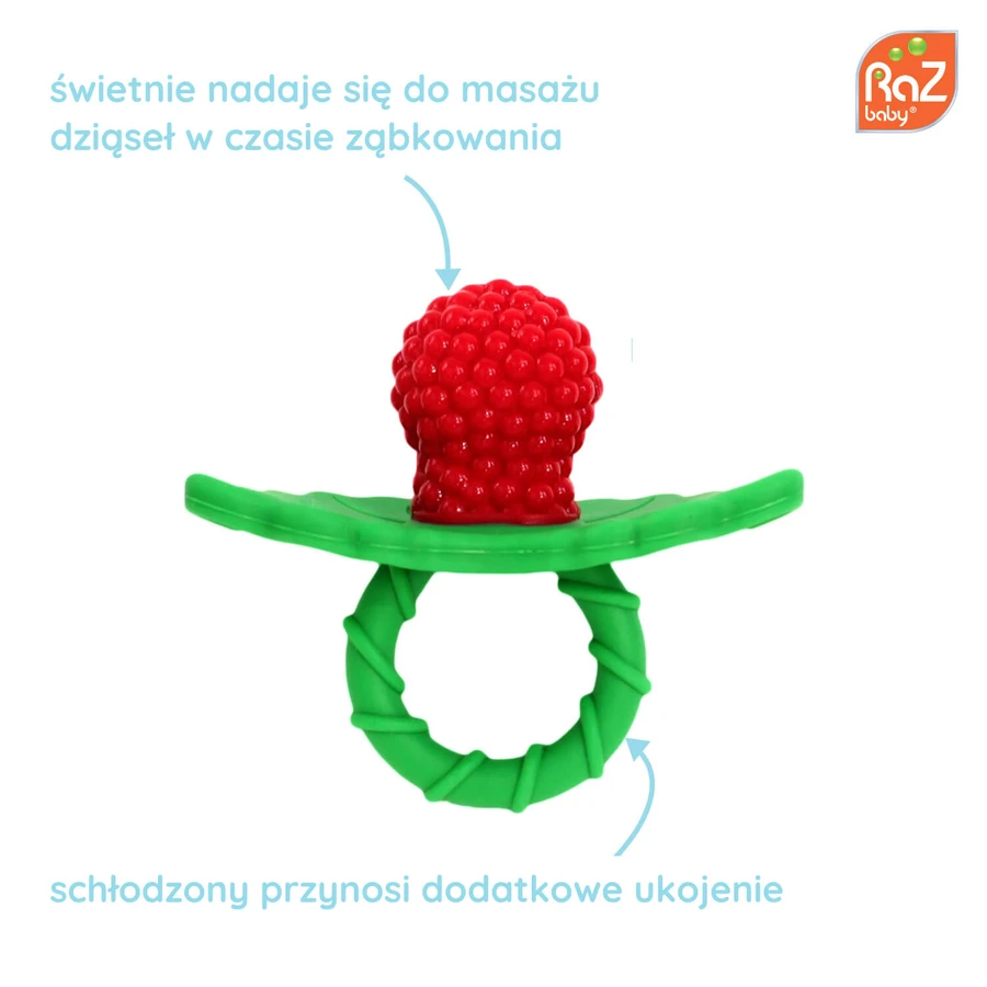 RaZbaby, gryzak silikonowy, soczysta malina, od 3 miesiąca, 1 sztuka: ceny i cechy