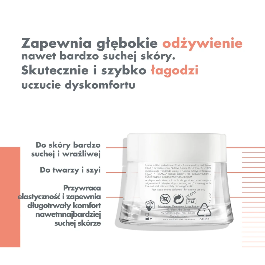 Avene set, Les Essentiels, voedende revitaliserende crème met rijke textuur, 50 ml + Dermabsolu, oogcontour opvullende crème, 15 ml