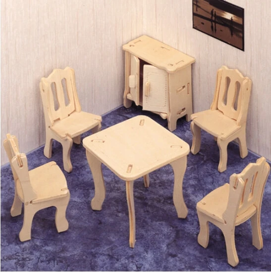 3D Holzklappmöbel Esszimmerpuzzle