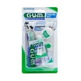 GUM Travel-Kit 4in1 Kit de călătorie periuță de dinți pastă de dinți ață dentară
