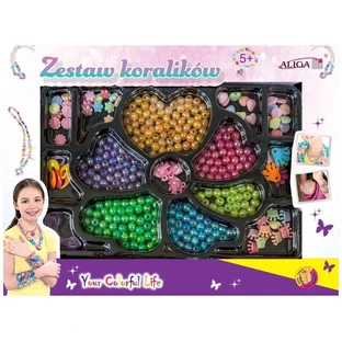 Set de mărgele din plastic, culori și forme mixte 650 bucăți