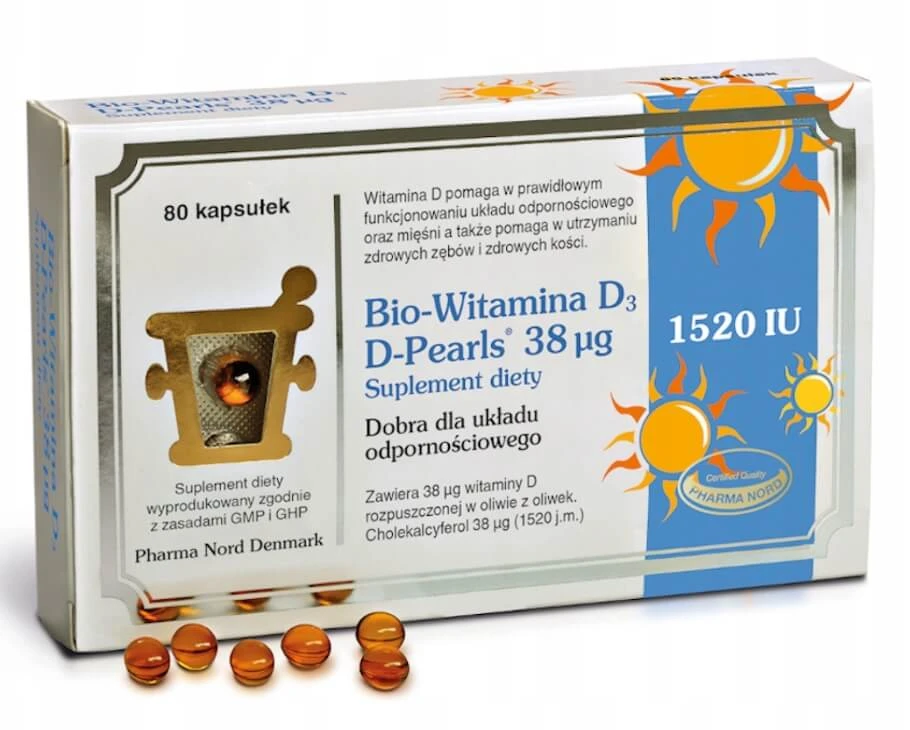 Bio-Vitamin D3, D-Perlen 38mcg, 80 Kapseln