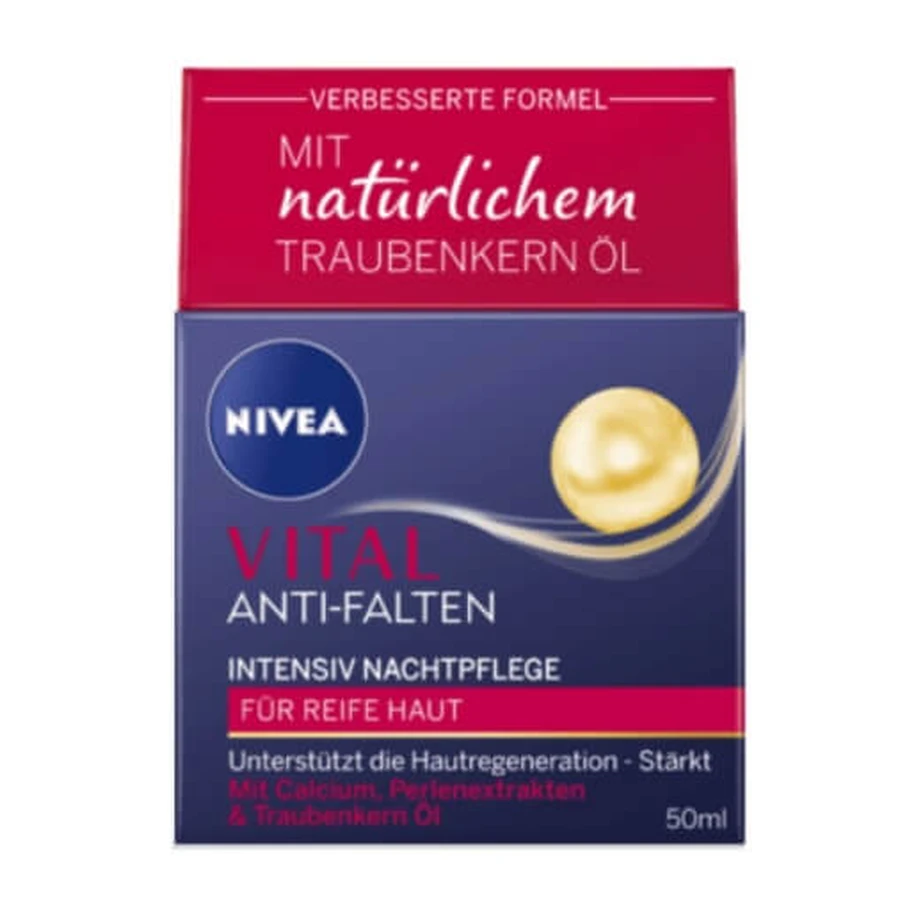 Nivea, Vital, Cremă de noapte antirid, 50 ml