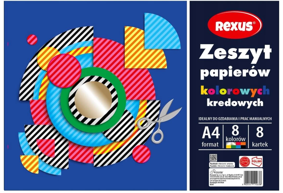 A4 farbiges Kreidepapier Notizbuch 8 Blätter