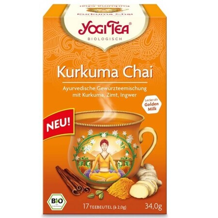 Kurkuma Chai Tee, 17 Beutel, Yogi Tee