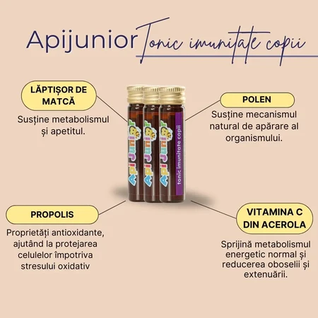 Apijunior Tonikum für Kinder Immunsystem, 20 Ampullen, Albina Carpatina