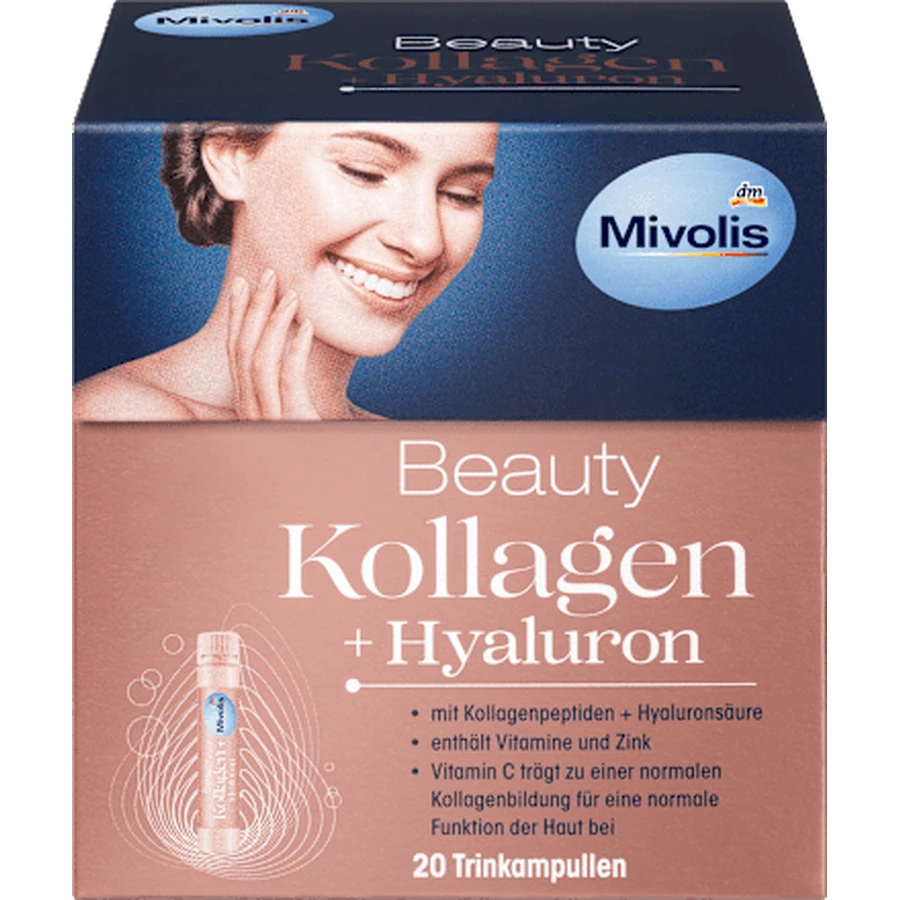 Mivolis Beauty Collagen + Hyaluron, ampułki do picia, 20 szt.: ceny i cechy