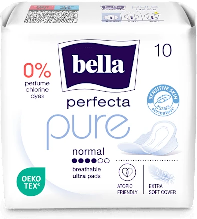 bella Perfecta saugfähige Damenbinden Pure Normal, 10 Stück