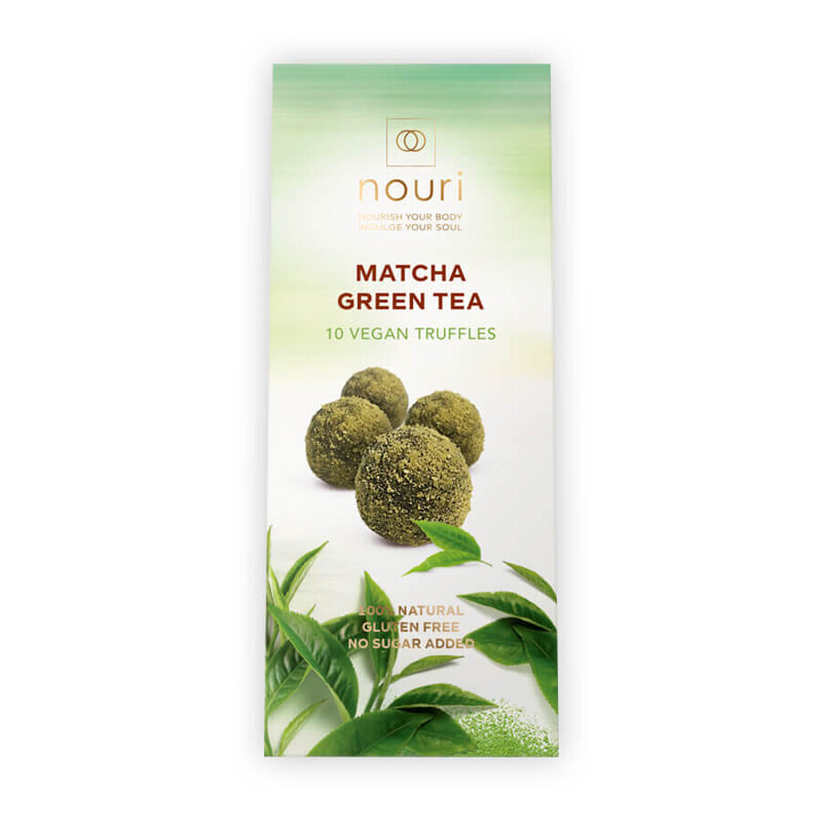 Vegane Trüffel mit Matcha-Grüntee, 100 g, Nouri