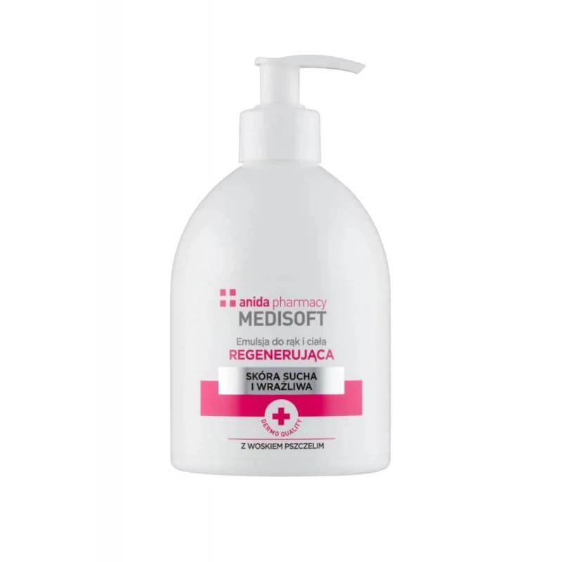 Anida Medisoft Hand- und Körperemulsion mit Spender, 500 ml