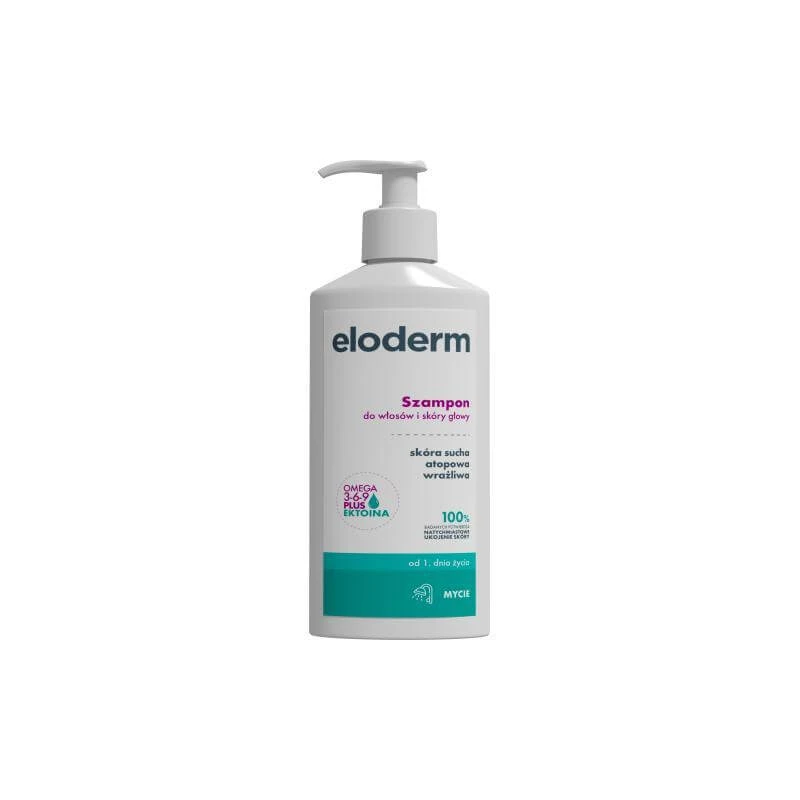 Eloderm Shampoo für Haar und Kopfhaut ab Tag 1, 300 ml trockene, atopische, empfindliche Haut