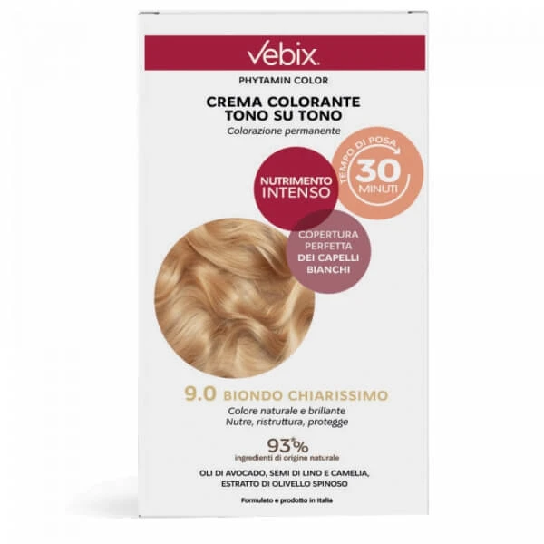 VEBIX TON-IN-TON HAARFÄRBECREME 9.0 HELLBLOND