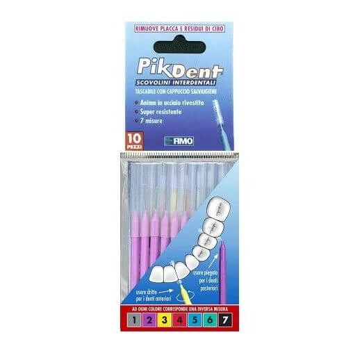 PIKDENT INTERDENTALBÜRSTEN MIT HYGIENEKAPPE GRÖSSE 2 (0,5 MM)