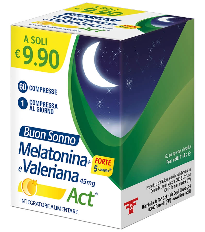 MELATONIN UND VALERIAN ACT FORTE 60CPR
