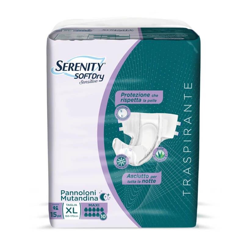 SERENITY SOFTDRY SENSITIVE 15 HÖSCHENWINDELN GRÖSSE L(110-150 CM) MAXI
