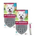 Pipetă antiparazitară Advantix pentru câini de la 4 la 10 kg, 8 unități x 1 ml