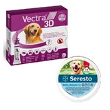 Vectra 3D + 25-40 kg 3 pipete + Seresto Large Collar, pachet câini medii