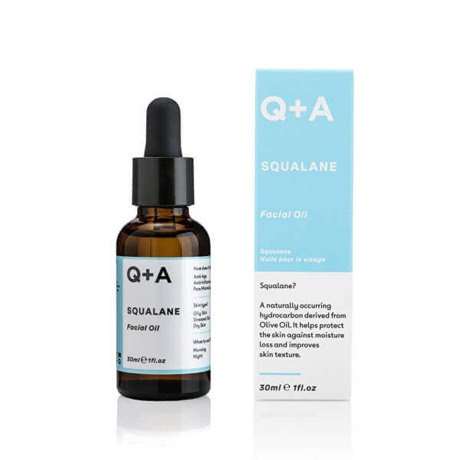 Ulei facial cu Squalane, 30 ml, Q+A