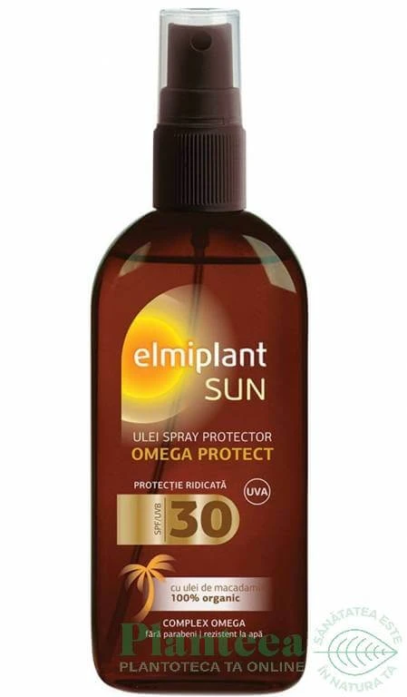 Sprühöl zur beschleunigten Bräunung mit Macadamiaöl, Omega Protect, SFP 30 Sun, 150 ml, Elmiplant