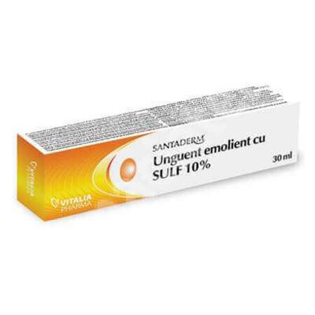 Unguent emolient cu Sulf 10%, 30 ml, Santaderm