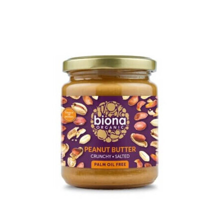 Knusprige Erdnussbutter mit Salz Bio, 250 gr, Biona