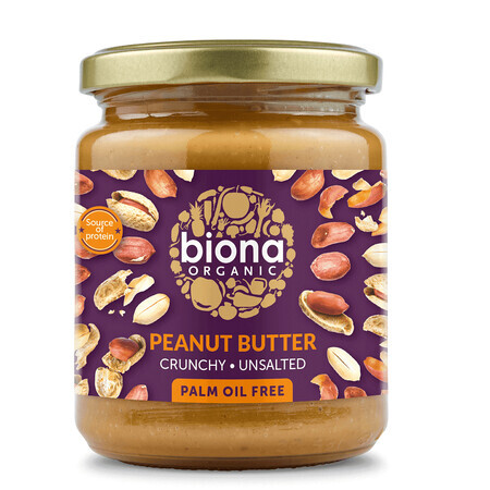 Knusprige Erdnussbutter ohne Salz Eco, 250 gr, Biona