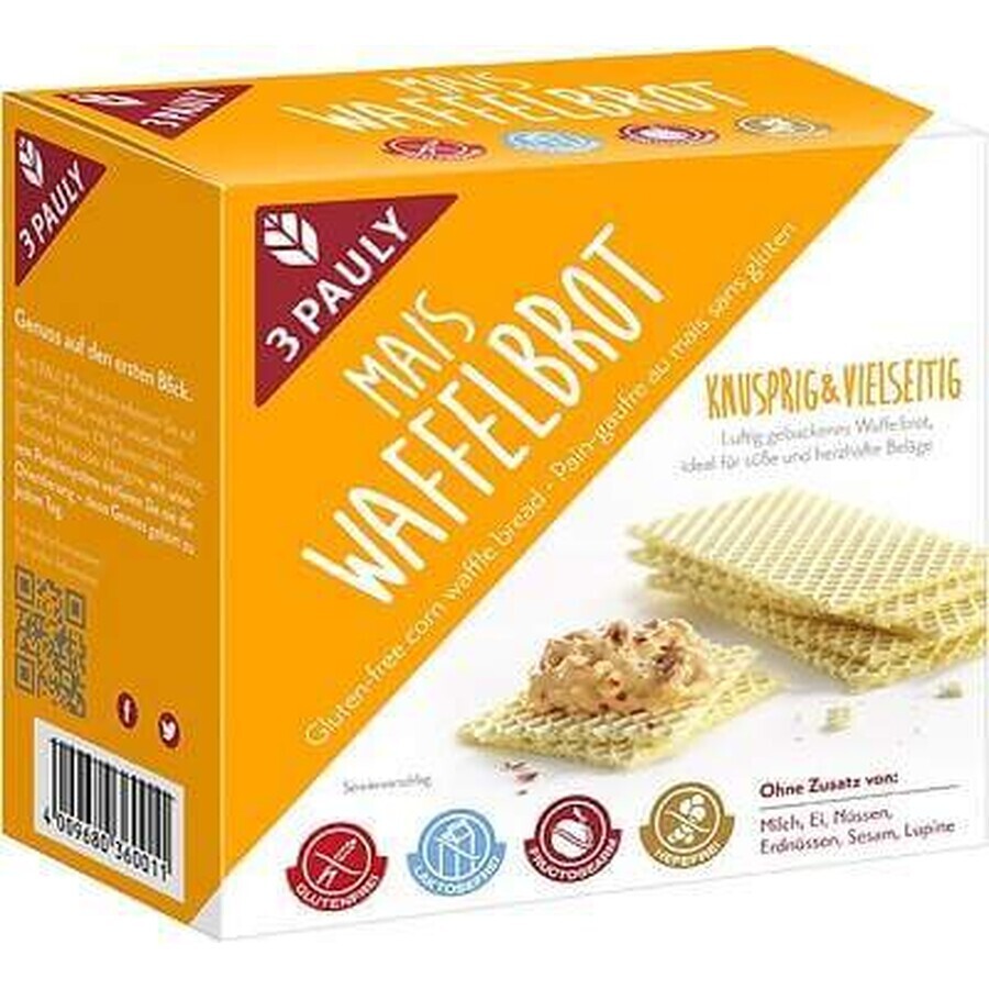 Vafe de porumb fara gluten si lactoza 3 Pauly, 100 g, Haus Rabenhorst