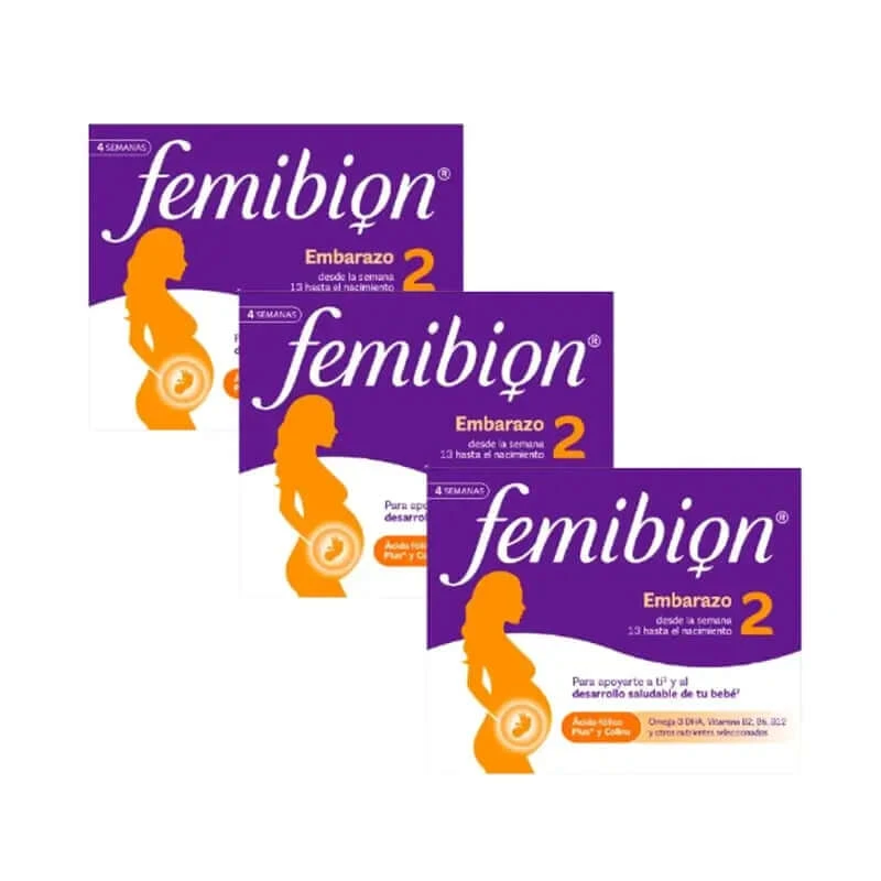 Femibion 2 Schwangerschaft mit Folsäure und Vitaminen, 3X28 Tabletten