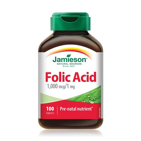 Folsäure 1mg, 100 Tabletten, Jamieson