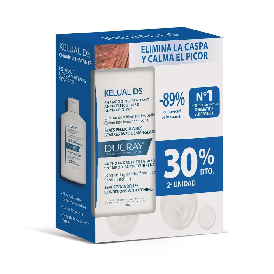 Ducray Set Duo Kelual Ds Antiroosshampoo, 2X100Ml