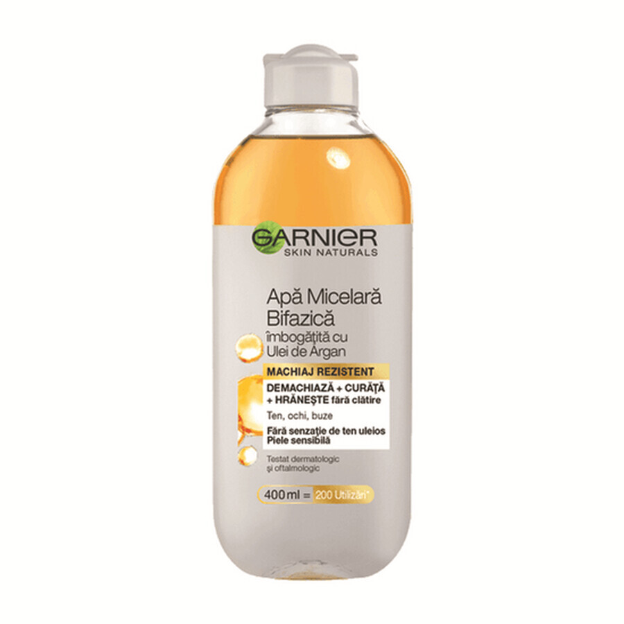 Skin Naturals Argan Oil Enriched Biphasic Micellar Water, 400 ml, Garnier