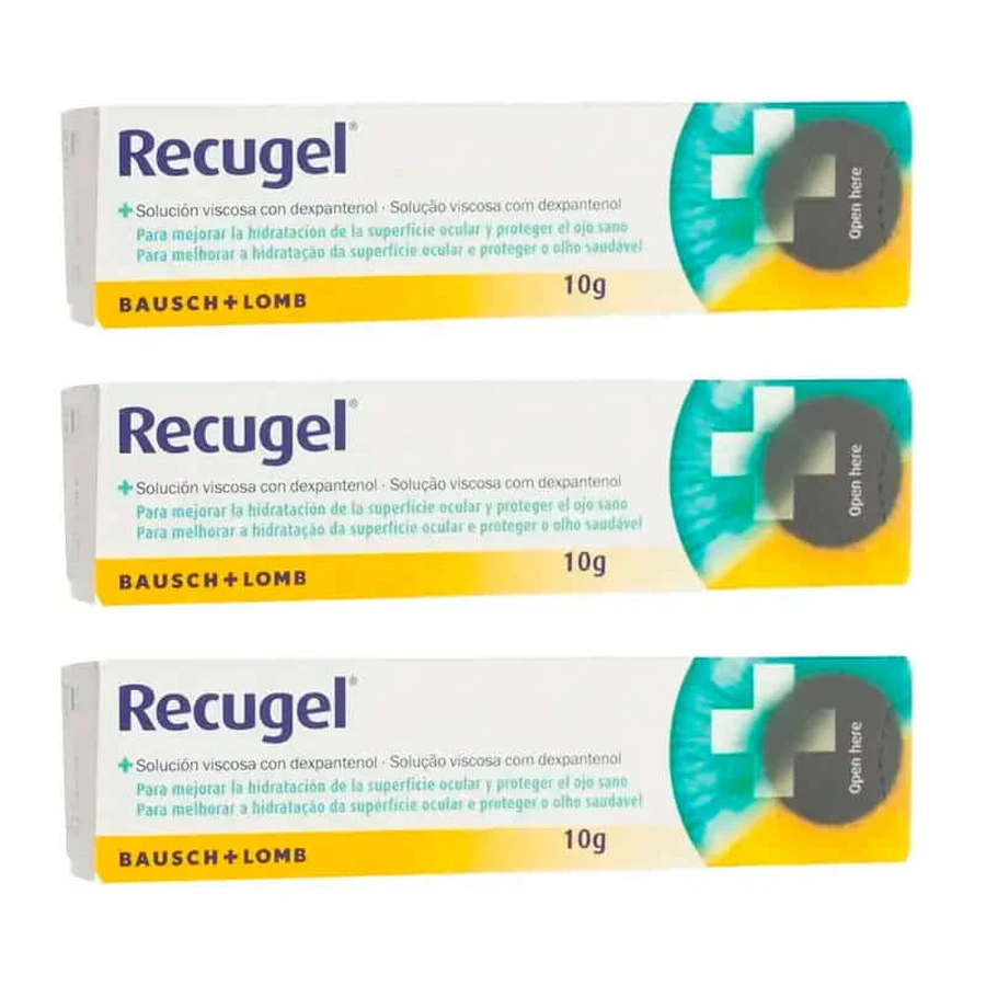 Recugel Oogheelkundige gel , 3 x 10 gram