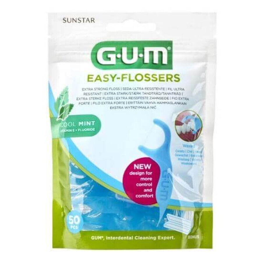 Easy Flossers Zahnseide mit Minzgeschmack, 50 Stück, Sunstar Gum