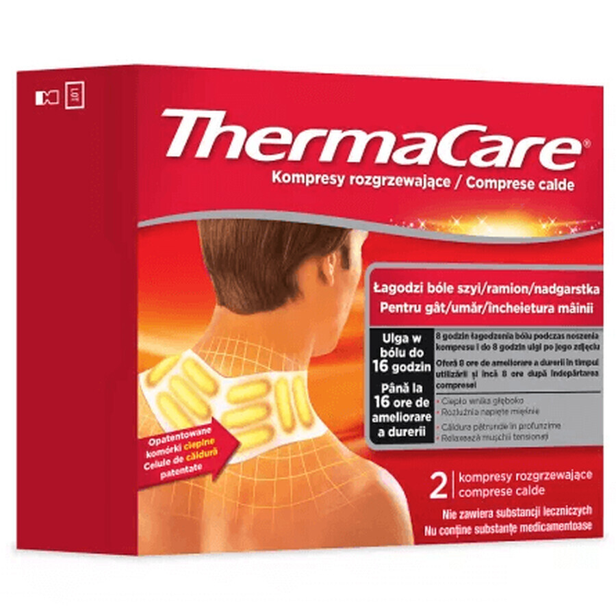 Therapeutische Wärmebandage für Nacken, Schultern und Handgelenk, 2 Stück, ThermaCare