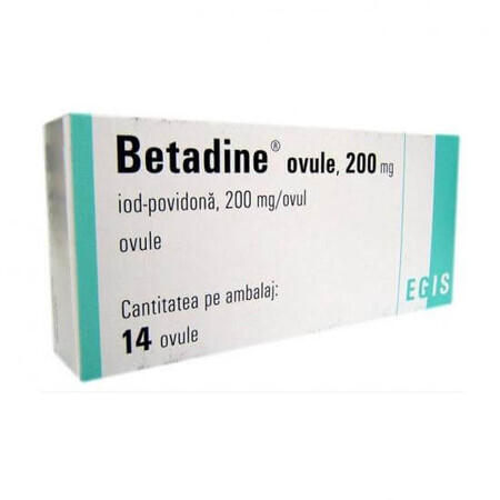 Betadine ovule 200 mg,14 ovule, Egis